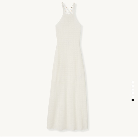 New Sandro knit White Embellished Dress 42 - Picture 2 of 10